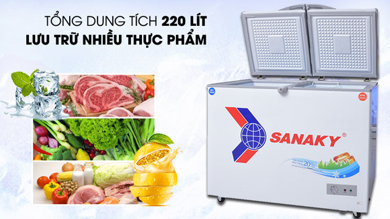Dung tích tủ dưới 300l